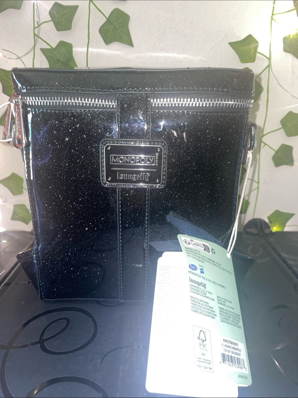 Loungefly Hasbro Monopoly Top Hat Crossbody Bag - Picture 5 of 6
